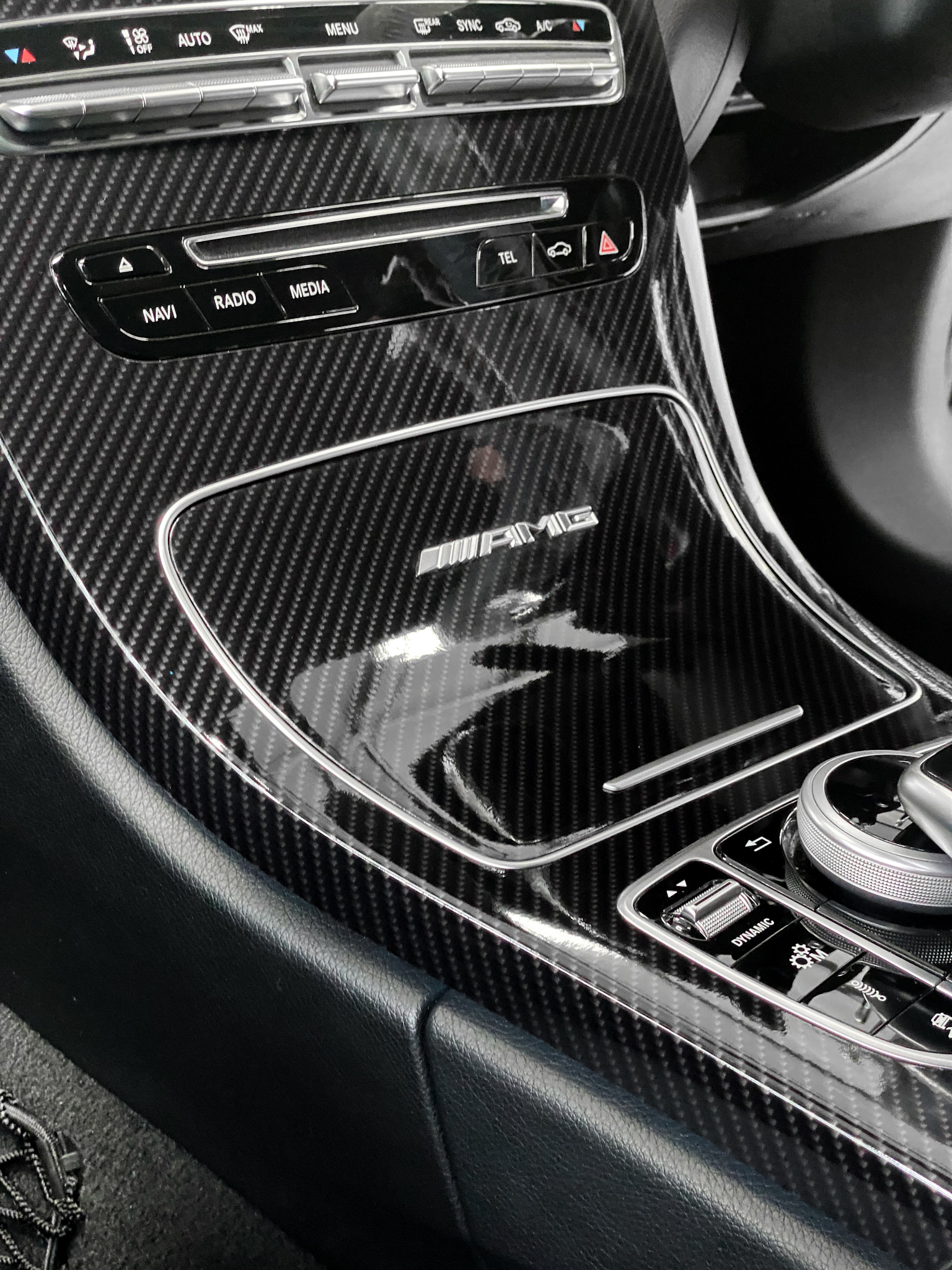 Mercedes C63 Coupe - Carbon Centre Console - Personal Wrapping Project