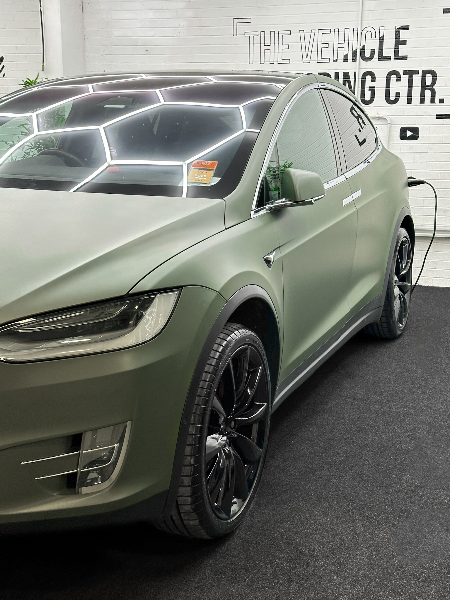 Tesla Model X - Matte Military Green - Personal Wrapping Project